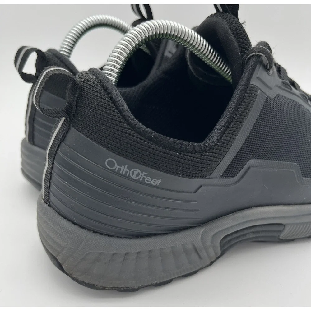 OrthoFeet Bristol Shoes Black All Terrain Walking Lugged-Women's Size 9 Wide